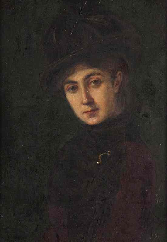 Appraisal: American School th century Portrait of a Lady in Mourning