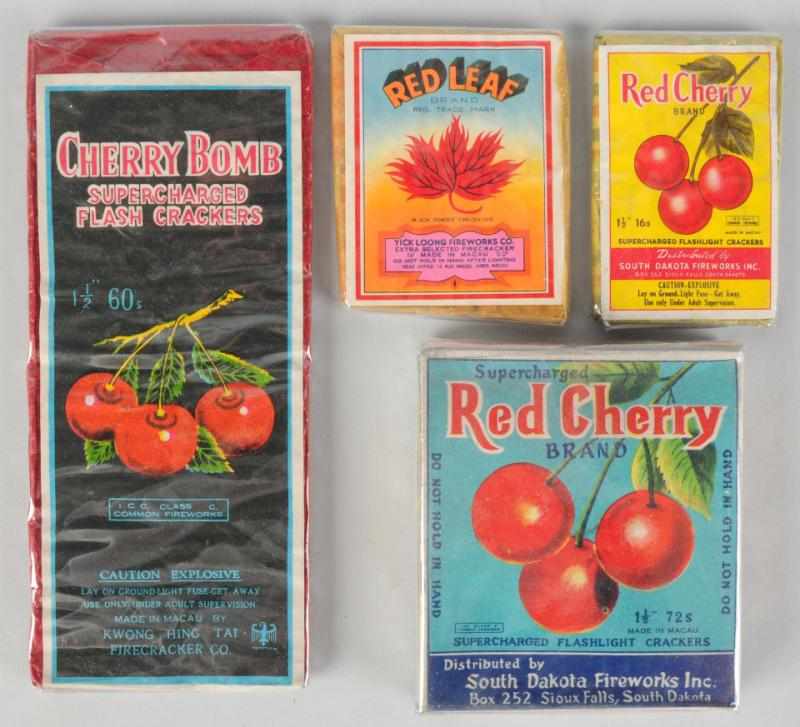 Appraisal: Lot of Firecracker Packs Includes Cherry Bomb -pack Red Cherry