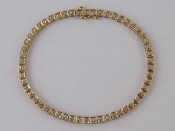 Appraisal: A carat gold diamond bracelet approx cm gms