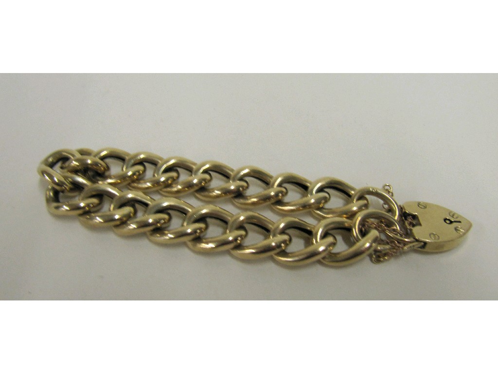 Appraisal: Nine carat curb link bracelet Approx gms