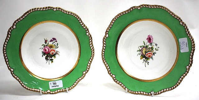 Appraisal: A PAIR OF EARLY TO MID TH CENTURY SPODE FELSPAR