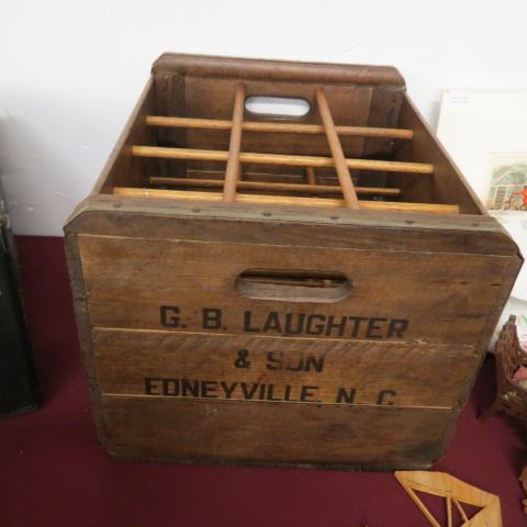 Appraisal: G B Laughter Wooden Apple Crate Edneyville N C converted