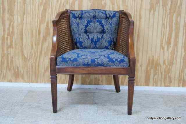 Appraisal: Hardwood Cane Cushioned Side Chair Is a very nice vintage