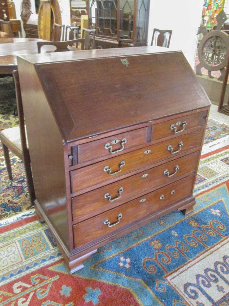 Appraisal: GEORGE III MAHOGANY SECRETARY English early th century having a