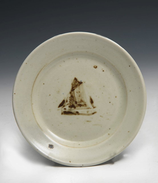 Appraisal: Bernard Leach British - at Leach PotteryPlateporcelain decorated with sailing