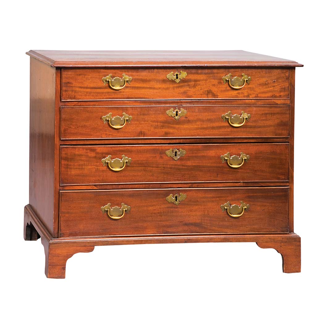 Appraisal: George III Mahogany Bachelor's Chest of Drawers Circa In the