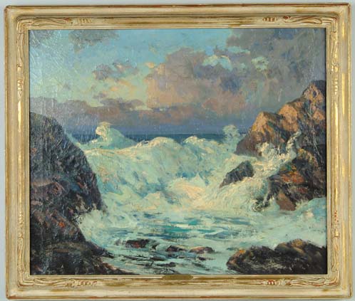 Appraisal: WALTER KOENIGER American - INCOMING SEA MONHEGAN ISLAND MAINE Oil