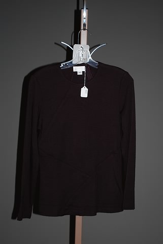 Appraisal: CHADO burgundy cashmere silk blend long sleeve knit top with