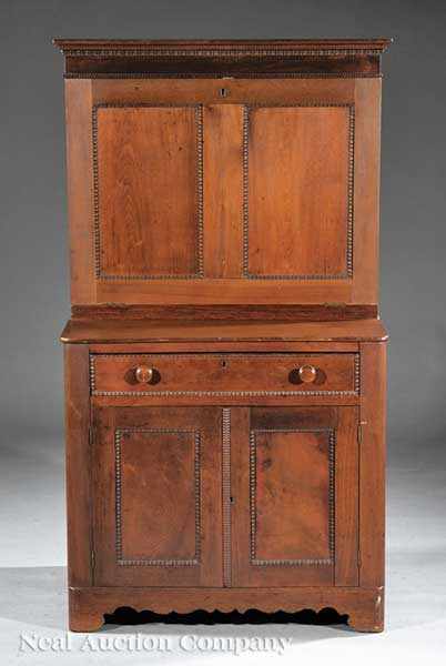 Appraisal: A Southern Late Federal Walnut Plantation Desk mid- th c