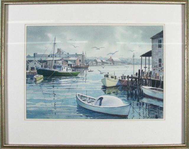 Appraisal: Floyd D Hopper IN - x watercolor signed lower right