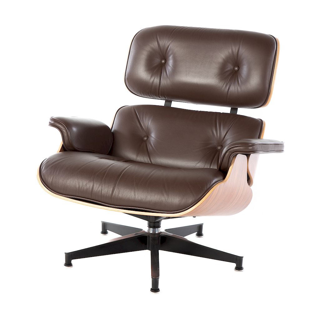 Appraisal: Eames Style Lounge Chair th st century Herman Miller double