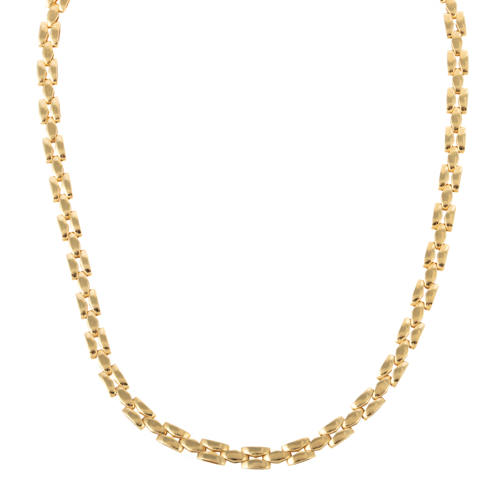 Appraisal: AN ITALIAN PANTHER LINK NECKLACE IN K K yellow gold