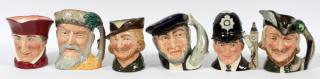 Appraisal: ROYAL DOULTON PORCELAIN TOBY MUGS SIX ROYAL DOULTON PORCELAIN TOBY