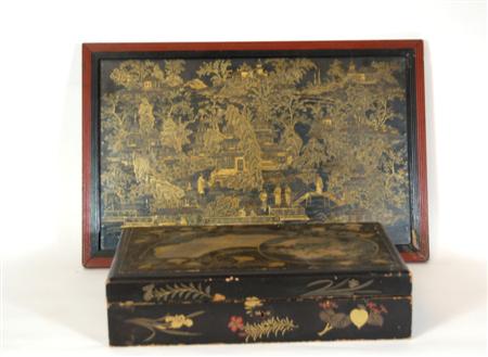 Appraisal: JAPANESE FRAMED LACQUER PANEL MEIJI PERIOD profusely decorated with figures