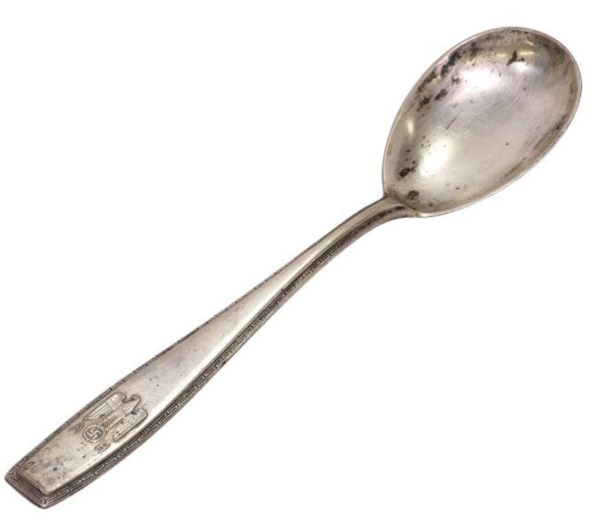 Appraisal: German silver sugar spoon attributed to use at Adolf Hitler's