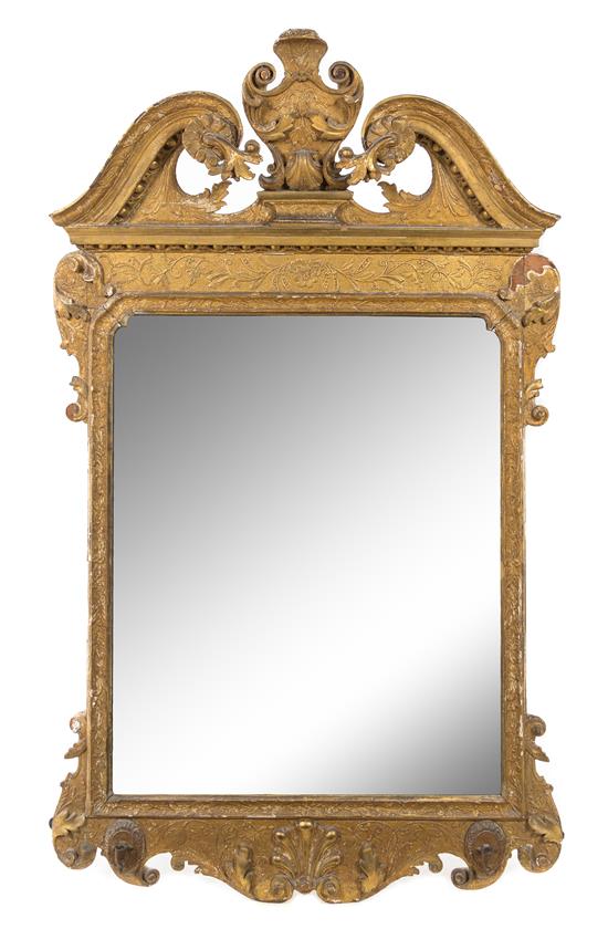 Appraisal: Sale Lot A George II Giltwood Mirror th century having