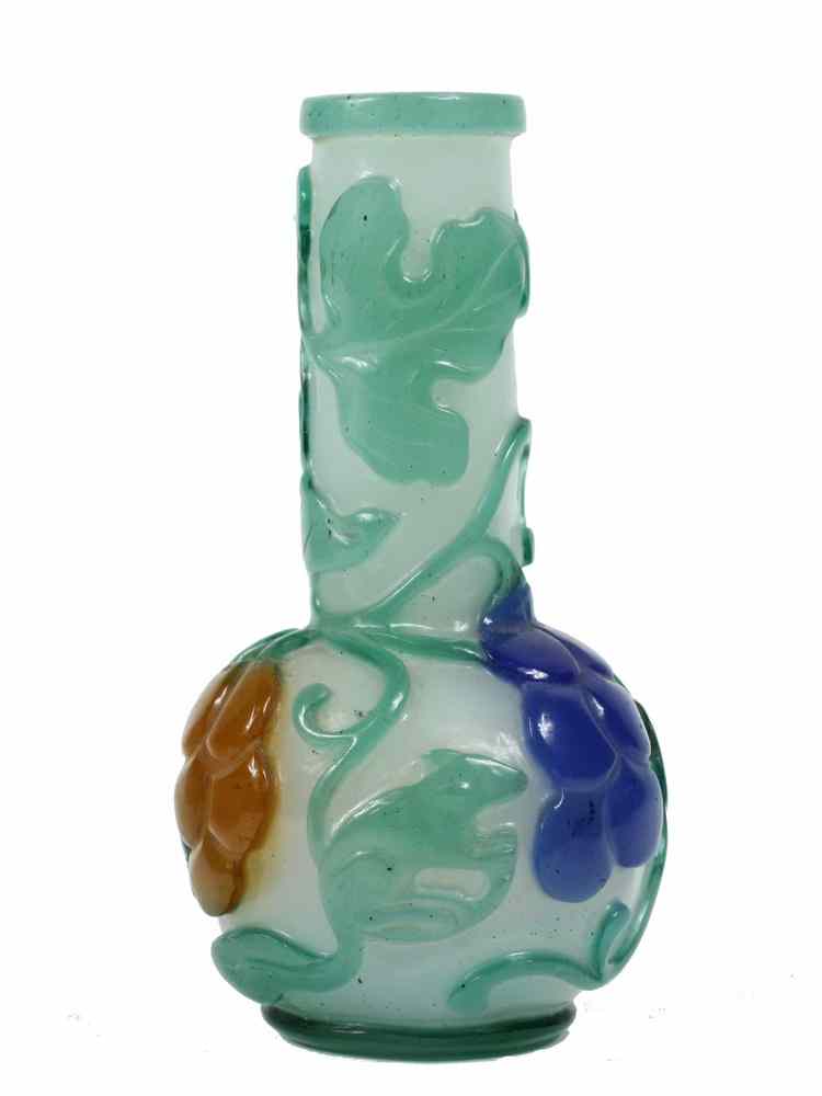 Appraisal: CARVED GLASS VASE - Ch'ien Lung period - A D