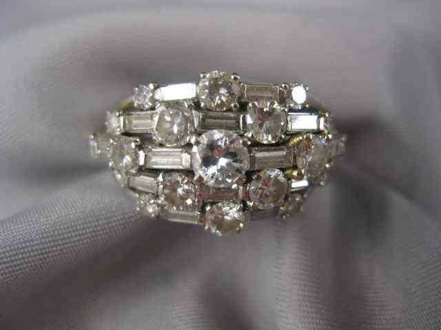 Appraisal: Diamond Ring round and baguette diamonds totaling carats k white