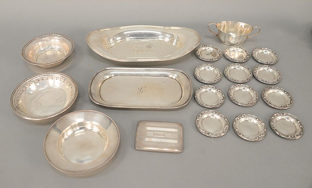 Appraisal: Sterling silver lot to include set of butter plates etc