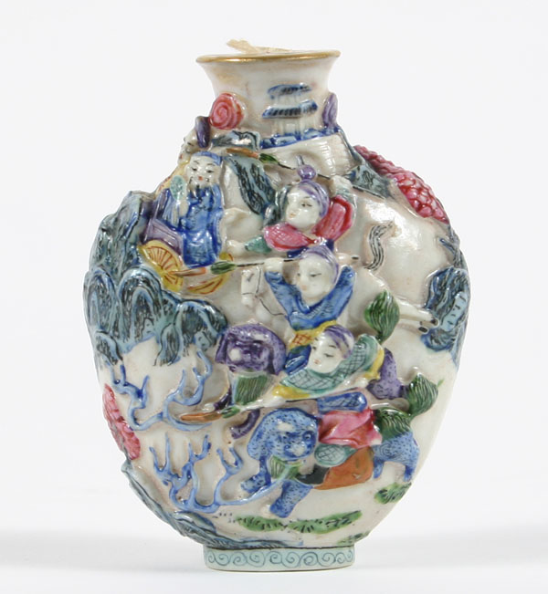 Appraisal: Chinese Famille Rose porcelain snuff bottle second quarter th Century