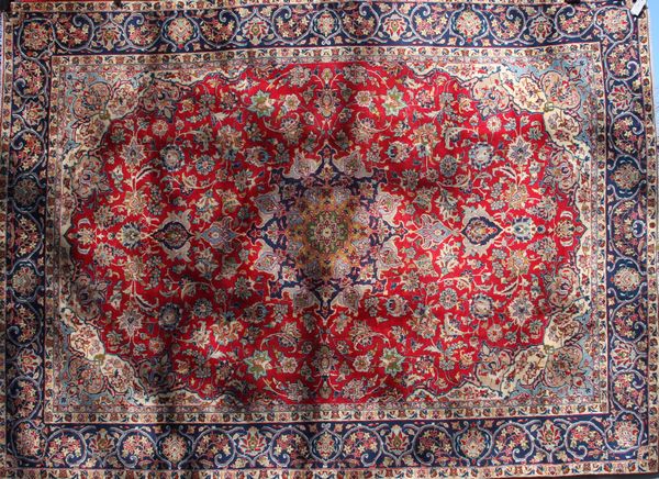 Appraisal: Fine Persian Kerman rug ' x ' Good condition old