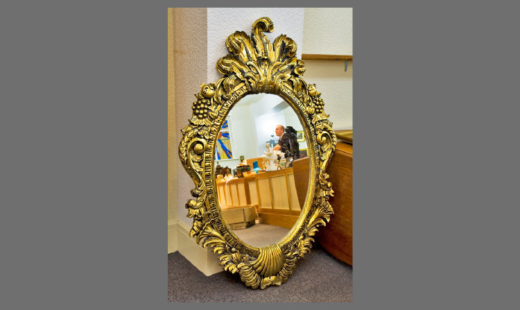 Appraisal: Large French Style Rococo Gilt Mirror Height Inches x Inches