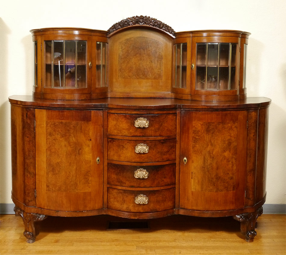 Appraisal: FRENCH DECO ERA SIDEBOARD The piece centrally crested with an