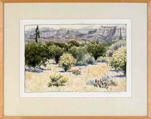 Appraisal: Gordon Mortensen American b two watercolor on paper landscapes both