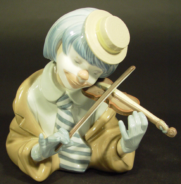 Appraisal: Lladro porcelain clown bust 'The Blues' printed and impressed factory