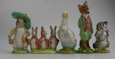 Appraisal: Royal Albert Beatrix Potter figures Miss Moppet Foxy Whiskered Gentleman