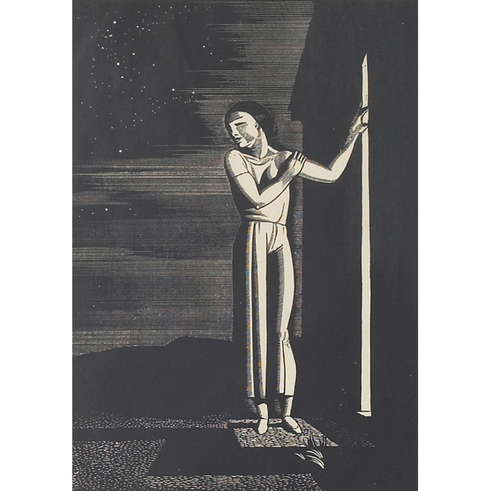 Appraisal: Rockwell Kent American - ''Starry Night '' wood engraving ''