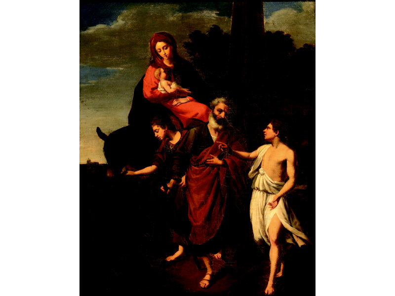 Appraisal: ATTR FRANCESCO DE ROSA ITALIAN - FLIGHT INTO EGYPT oil