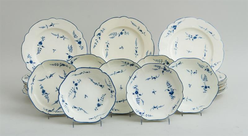 Appraisal: ASSEMBLED SET OF TWENTY-ONE CHANTILLY PORCELAIN DINNER PLATES AND SEVEN