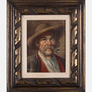 Appraisal: Jeanne Brandsma Dutch b Portrait of a Gentleman with Pipe