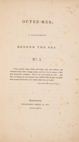 Appraisal: LONGFELLOW HENRY WADSWORTH Group of fifteen works by Longfellow first