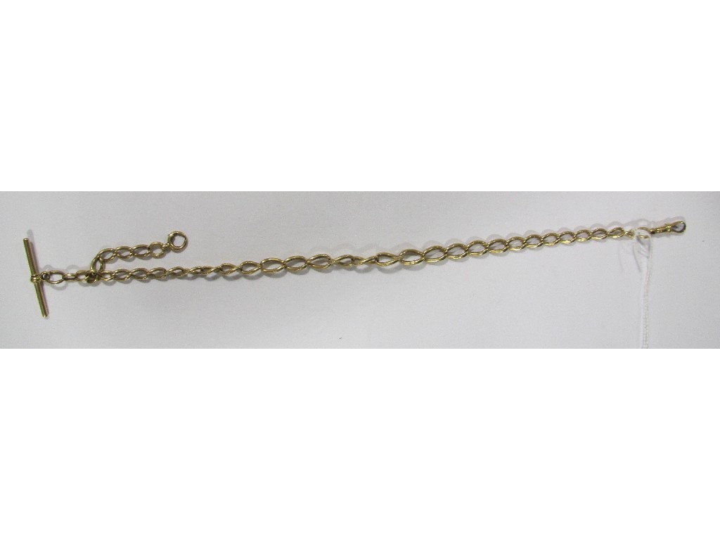 Appraisal: Victorian ct gold graduated curb link Albert chain Approximately gms