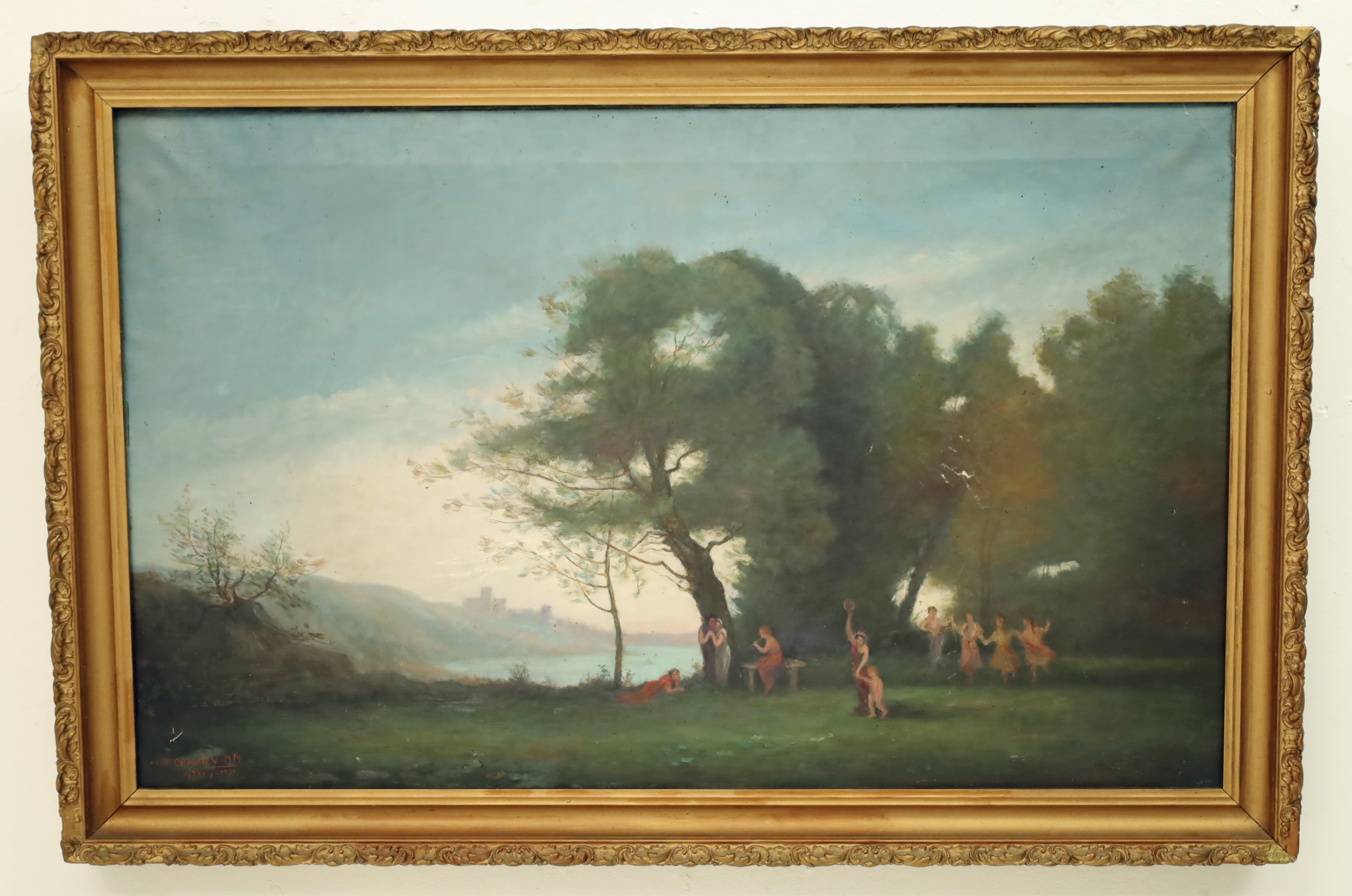 Appraisal: SIGNED TH C OIL ON CANVAS PAINTING AFTER COROT th