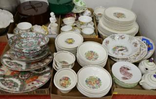 Appraisal: Six box lots to include Wedgwood Windermere dinner set cups