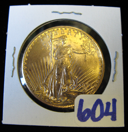 Appraisal: U S TWENTY DOLLAR GOLD COIN St Gaudens type -P