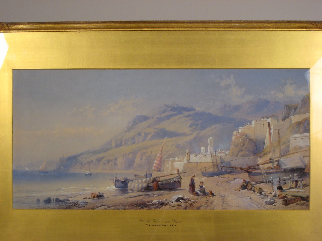 Appraisal: THOMAS CHARLES LEESON ROWBOTHAM - On the Coast near Genoa