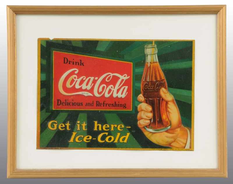 Appraisal: Coca-Cola Get It Here Sign Description General overall nice quality