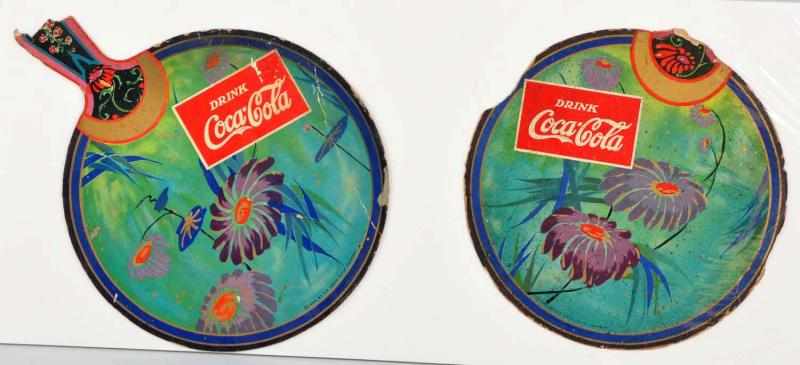 Appraisal: Lot of Cardboard Coca-Cola Elements Description Missing cardboard on ends