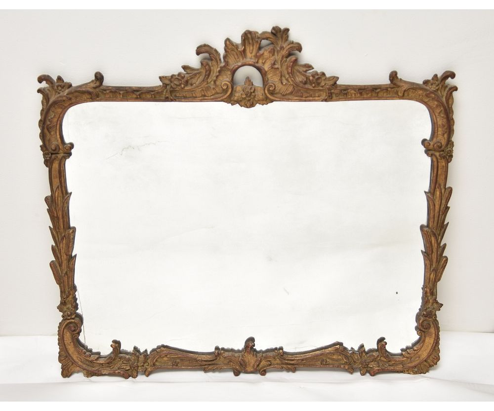 Appraisal: Gilt Plaster Framed Mirror Gilt plaster framed mirror circa h