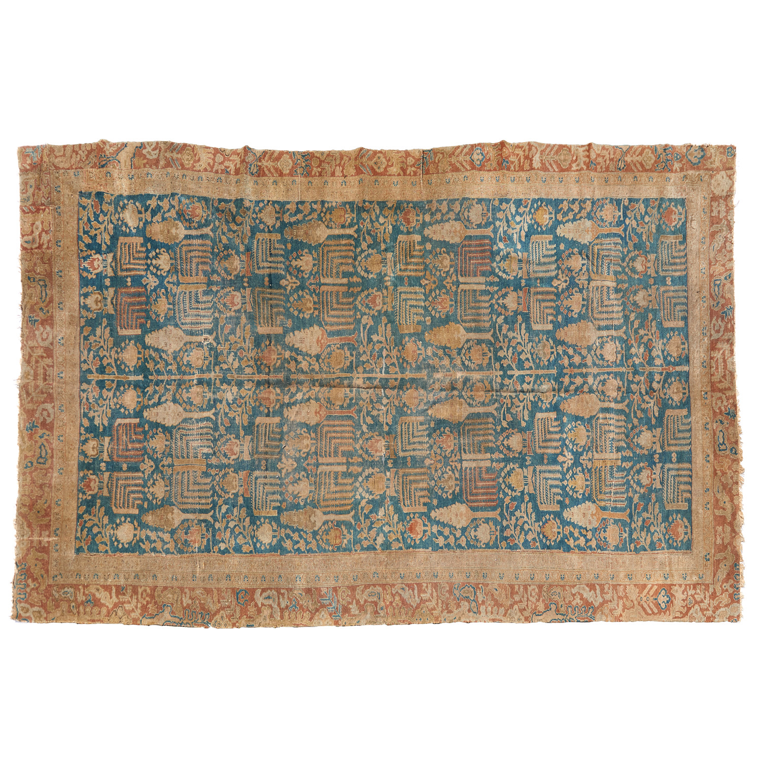 Appraisal: PERSIAN CARPET Late th th c pale blue field with