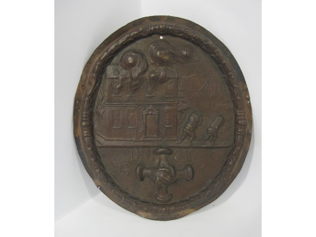 Appraisal: Moulded metal porters badge of the Union Assurance Society by