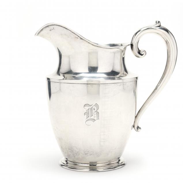 Appraisal: A STERLING SILVER PITCHER BY WALLACE Pattern number pint capacity