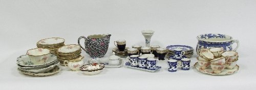 Appraisal: A Crescent China part tea service printed with roses three