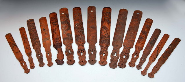 Appraisal: Chinese carved bamboo and other paper knives letter openerscirca to