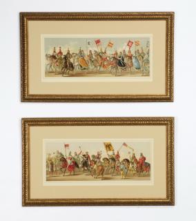 Appraisal: German lithos after Avenarius c Two German chromolithographs depicting a