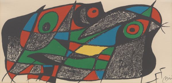 Appraisal: Joan Miro Spanish - x sheet Sweden from Escultor Series